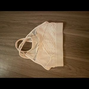 Last Chance! Alala white crochet sports bra